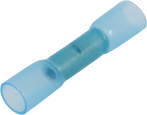 Cosse jonction bout à bout isolée thermorétractable bleue - lot de 10 pcs