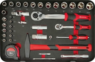 Mallette de dépannage 105 outils 1/4"+1/2"