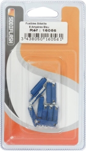 Fusible steatite 8A bleu - blister de 10 pcs