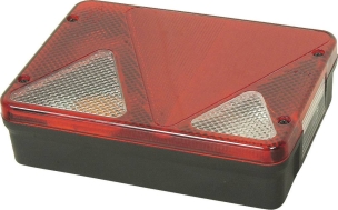 Feu arrière rectangle droit 12V 6 fonctions 188x135mm