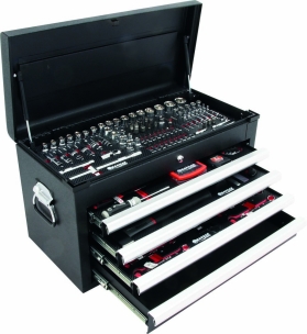 Coffre de servante 4 tiroirs composé de 192 outils - modules finition carbone