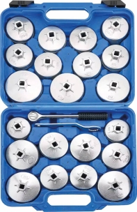 Cloches aluminium pour filtres à huile - coffret de 23 pcs