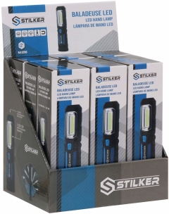 Baladeuse LED 250 lumens articulée à piles - présentoir de 9 pcs