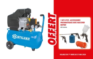 Compresseur coaxial 24L 8 bar 2CV 230V mono