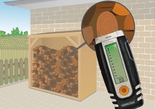 Appareil de mesure de l'humidité par insertion