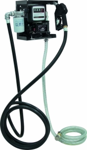 Pompe à gasoil 230V 50 l/min avec pistolet automatique/volucompteur/filtre - station murale