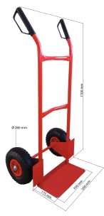 Diable 200kg roues gonflables