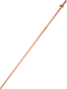 Piquet de terre en acier cuivré 1m avec bride