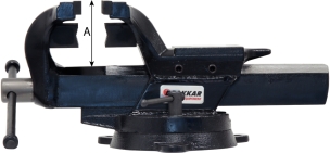 Etau acier 150mm avec enclume/serre tubes/base pivotante à 360°
