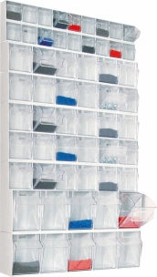 Armoire de rangement 11 modules avec 76 tiroirs basculants 600x133x1224mm