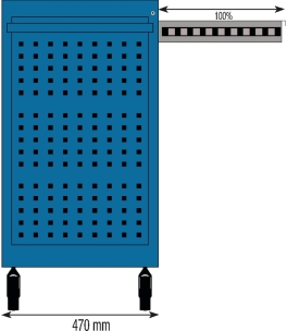 Servante d'atelier 7 tiroirs 770x470x970mm - palette de 4 pcs