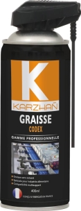 Graisse codex et agro-alimentaire avec tête 2 jets - lot de 12 aérosols 400ml