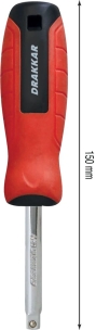 Porte douilles 150mm mâle 1/4" avec poignée