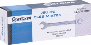Clés mixtes de 6 à 28/30/32mm full polish - trousse de 25 pcs