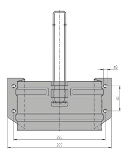 Bride acier pour cale poids lourds 6500kg