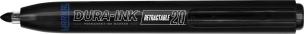 Marqueur indélébile noir pointe conique 1,5mm rétractable - lot de 12 pcs