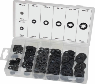 Rondelles de blocage M3 à M12 - 6 coffrets de 260 pcs