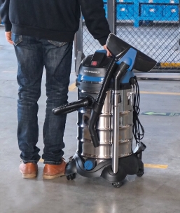 Aspirateur eau et poussière 30L 230V 1200W cuve inox/ prise électroportatif/ décolmatage/ souffleur