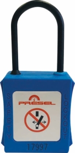 Cadenas de condamnation électrique bleu, anse nylon