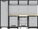 Mobilier d'atelier 4 éléments servante hêtre