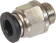 Raccord instantané métallique droit mâle cylindrique 1/8" pour tuyau rilsan 6mm - lot de 10 pcs