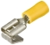 Cosses plates doubles (mâles et femelles) isolées jaune 6,3x0,8mm / 4-6mm² - lot de 100pcs