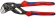Pince-clé noire tête polie 180mm capacite 40mm
