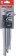 Clés mâles coudées extra longues hexagonales de 1,5 à 10mm et Torx® de T10 à T50 - étui pivotant de 18 pcs sur carte