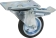 Roulette zinguée jante acier pivotante avec frein 100mm 90kg
