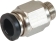Raccord instantané métallique droit mâle cylindrique 1/8" pour tuyau rilsan 8mm - lot de 10pc