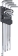 Clés mâles coudées hexagonales extra longues de 1,5 à 10mm - étui pivotant de 10 pcs