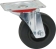 Roulette zinguée jante nylon pivotante 125mm 125kg