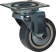 Roulette zinguée pivotante 50mm entraxe 46x46mm 38kg