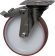 Chape zinguée moyenne pivotante + frein polyamide + polyuréthane D.125mm