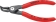 Pince coudée à 90° 130mm pour circlips intérieur 8/13mm