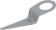 Couteaux pour décolle pare-brise 57mm forme Z Couteaux pour décolle pare-brise 57mm forme Z