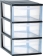 Bloc 3 tiroirs de rangement 255x360x410mm