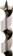 Mèche bois spirale unique queue hexagonale Ø25mm-long 460mm - tube brochable de 1 pièce